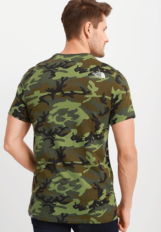 The North Face Heren T-shirt SS Simple Dome Tee Camo Print