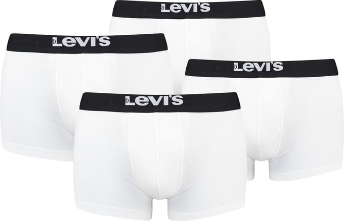 BOXERS 4-pack Levi's Solid Basic herenboxershorts, gemaakt van biologisch katoen