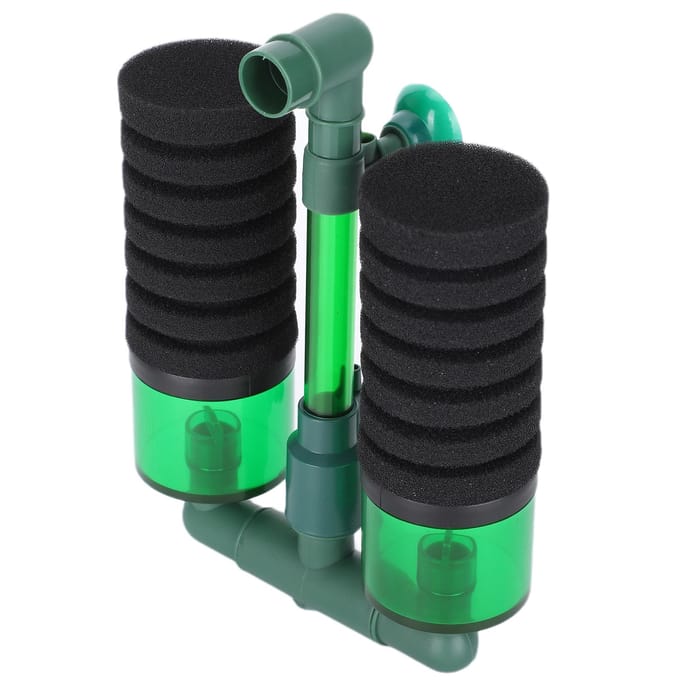 Aquarium BioChemische Dubbele Spons Reiniger Filter Vissentank Dompelbaar Schuimfilter(QS100A S met black