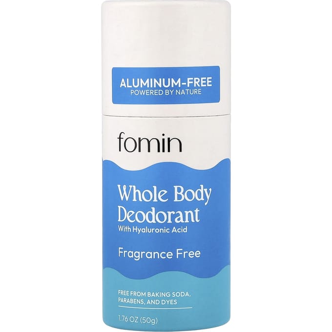 Fomin, Déodorant Corps Entier, Sans Aluminium, Sans Parfum, 50g (1,76 oz) white