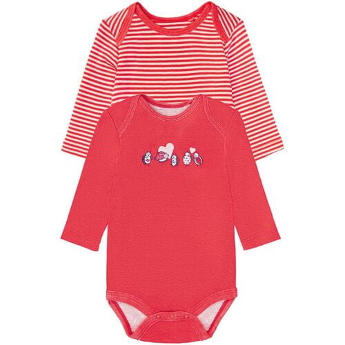 LUPILU Baby meisjes rompertjes (Rood, 62/68)