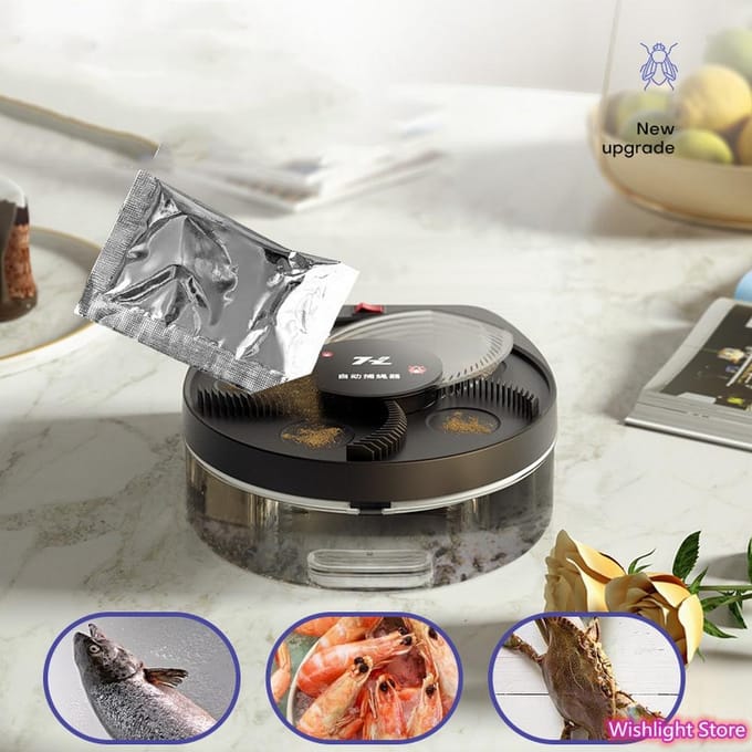 Aan de muur gemonteerde draadloze USB elektrische vliegenval Flytrap Automatische ongediertevanger Fly Killer Device Insect Pest Reject Control Catcher Rechargeable zwart