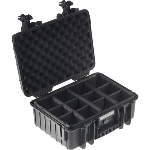 B&W International Type 4000 Outdoor Case incl. vakindeling - zwart