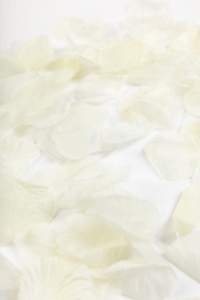 500x Rozenblaadjes Cremé - Feest Thema Bruiloft Rozen