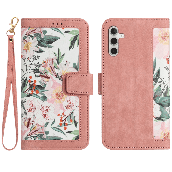 Mocaa Samsung S23 FE Floral Series Bookcase Roze