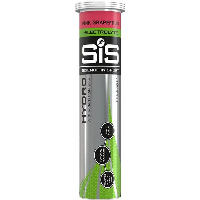 Science in Sport - SIS Go Hydro Bruistabletten - 300mg Elektrolyten - Pink Grapefruit Smaak - 20 Tabletten