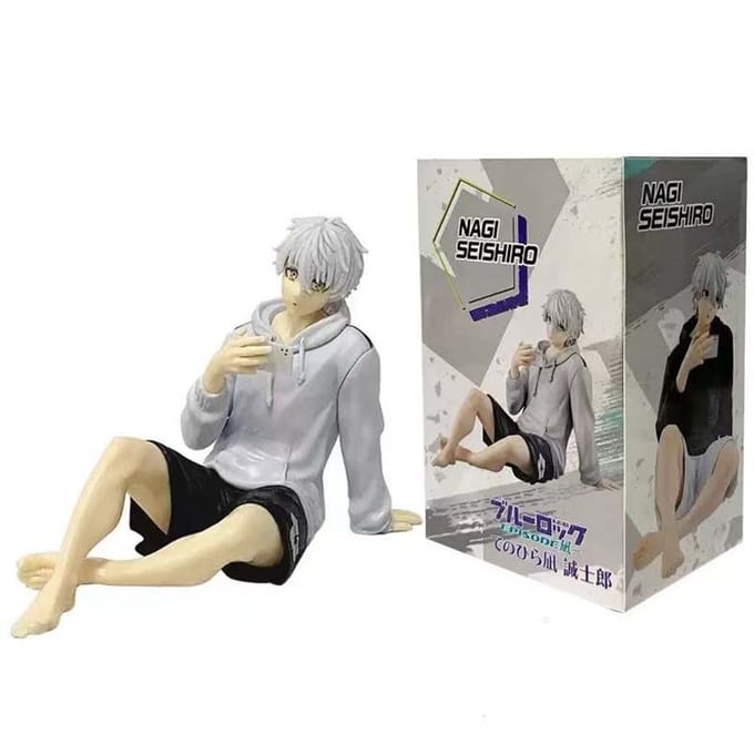BLUE LOCK Nagi Seishiro Zittende Versie Figuur Model Speelgoed 8,5 cm