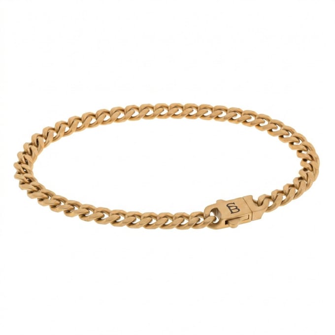 STEEL & BARNETT - Schakelarmband Heren - Svelte Stephen - Goud - Maat S