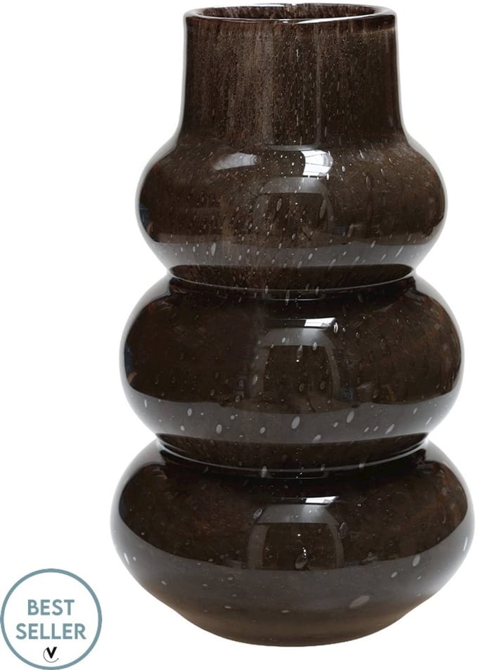 Vaas Lomami Elite | Dark Brown - Bruin | Mondgeblazen glas | D18xH30 cm