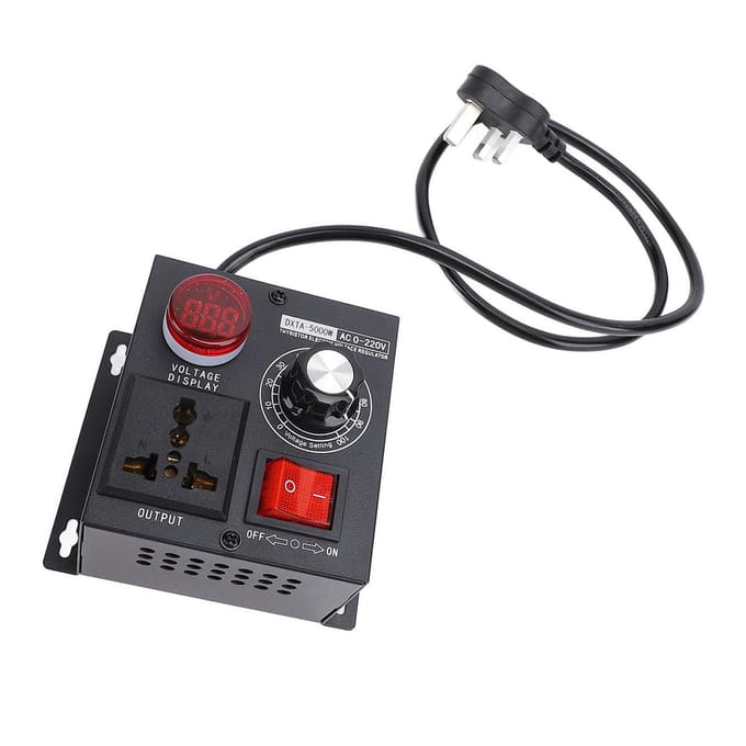 Régulateur de Tension Électronique 5000W Thyristor LED Affichage Numérique Contrôleur de Vitesse Variable en Continu