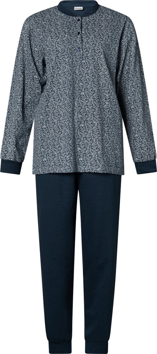 Lunatex dames pyjama - maat M - Porto spring flower - marine