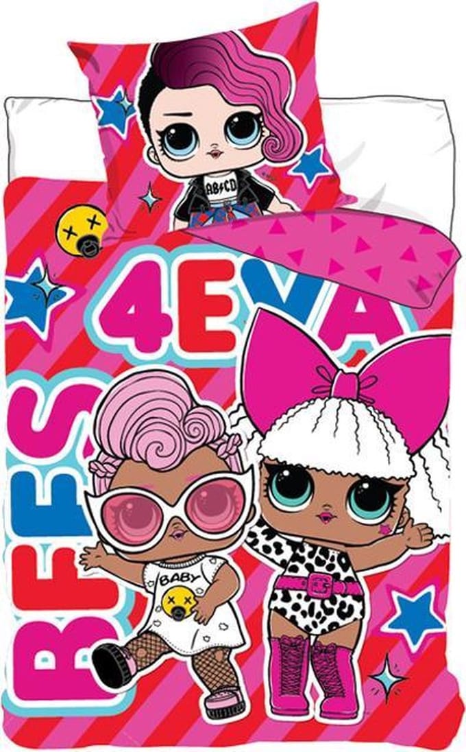 L.O.L. Surprise! BFFS 4EVA Dekbedovertrek - Eenpersoons - 140x200 cm - Multi