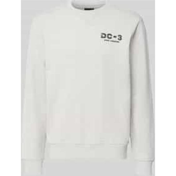 Sweatshirt met labelprint en ronde hals