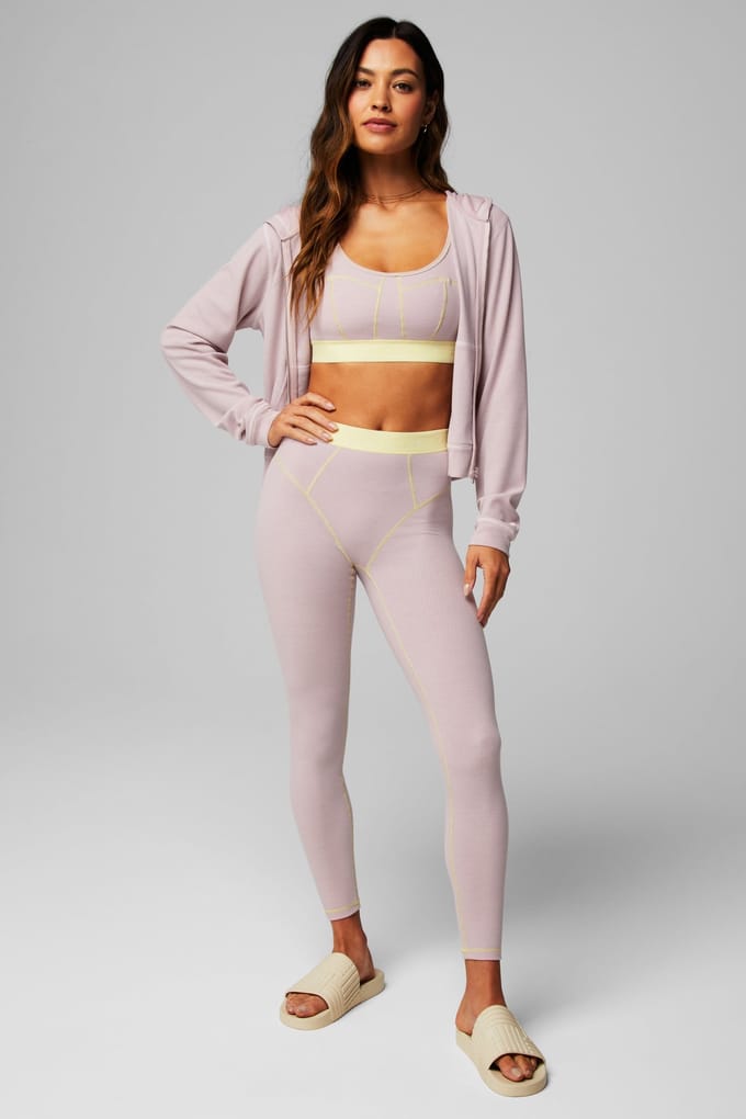 Fabletics  Waffle Legging Muted Mauve/butter Taglia: S Short | Leggings Outlet | Donna | Viola