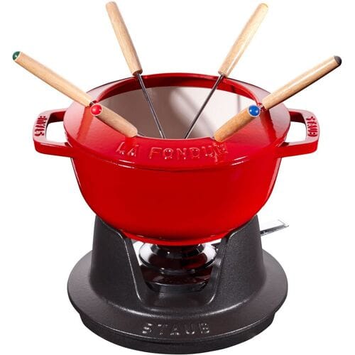 STAUB SPECIALITIES - Fondue set - Ø 180mm - Gietijzer - Kersenrood