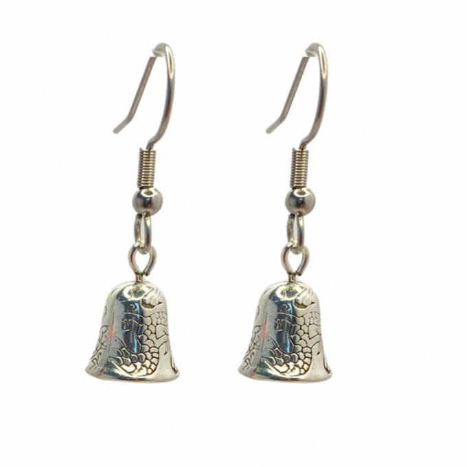 Oorbellen-Kerst klokje-Zilverkleur - Charme Bijoux