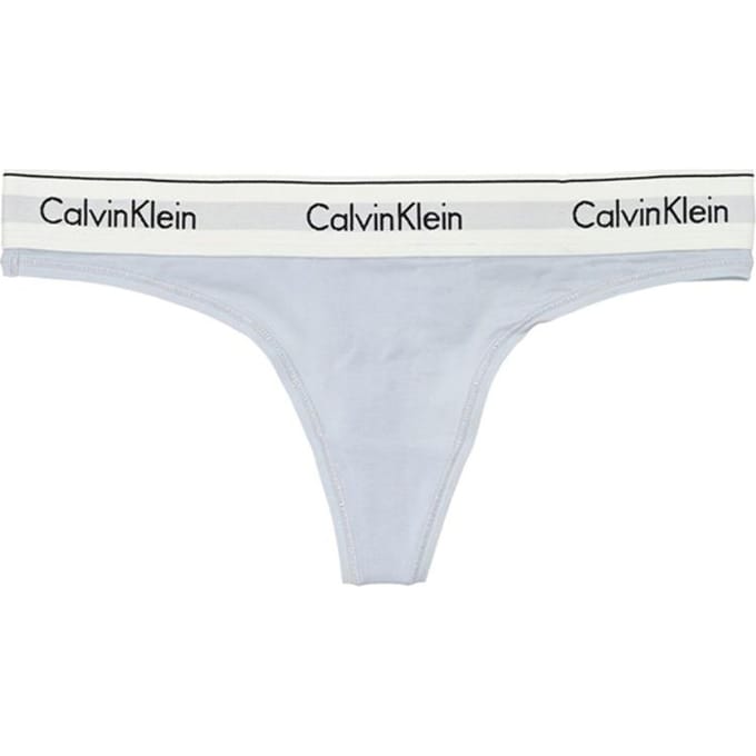 Calvin Klein Letter Jacquard Comfortabele String Dames Ondergoed Grijs 0000F3786E-CIQ S white