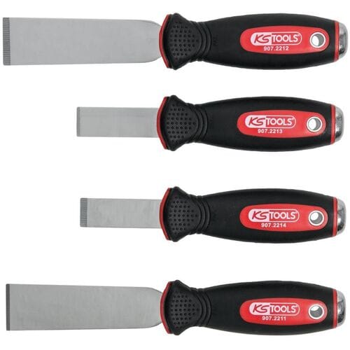 ROESTVRIJSTALEN beitelset, 4-delig KS Tools 907.2210