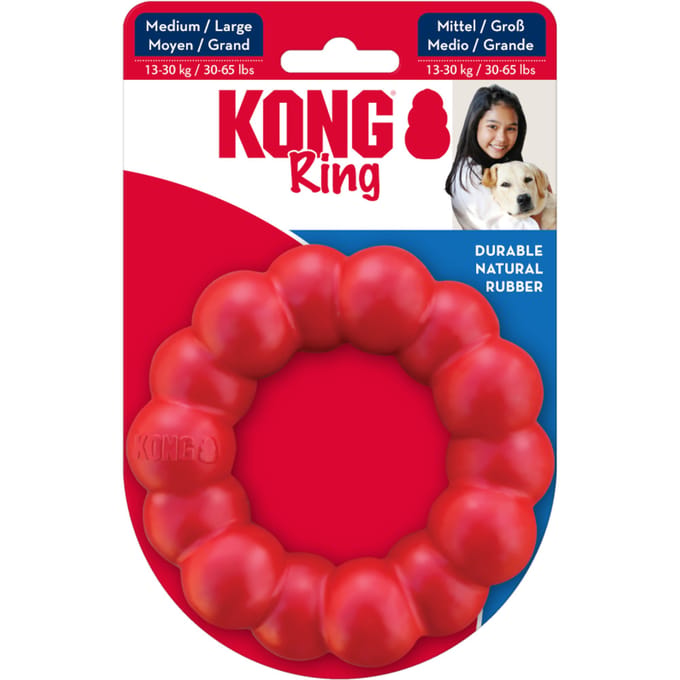 Kong Ring - Rood - Honden Speelgoed - 11 x 3 cm - Medium/Large