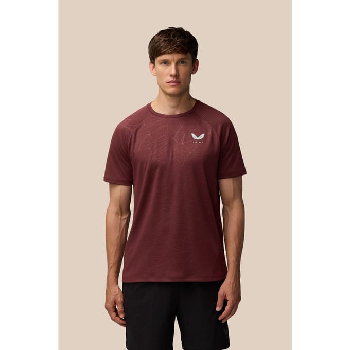 Castore Adapt Trainings T-Shirt Polyester Heren Paars Sport T-Shirts