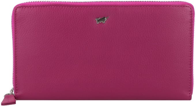 Braun Büffel Joy Portemonnee RFID-bescherming Leer 19 cm - Dames - Horizontaal - purple plum