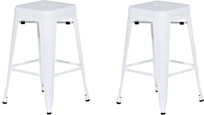 CABRILLO M - Barkruk - Set van 2 - Wit - Staal