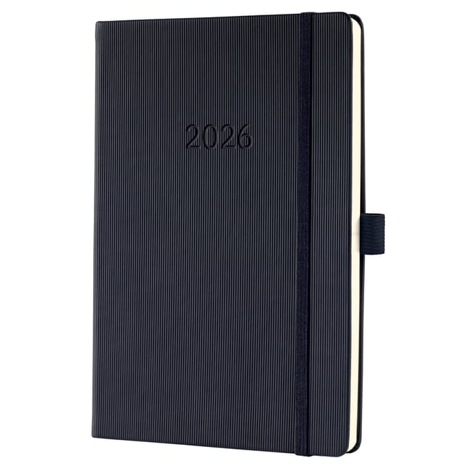 Sigel weekagenda 2026 Conceptum formaat A5 met extra notitieruimte zwart hardcover