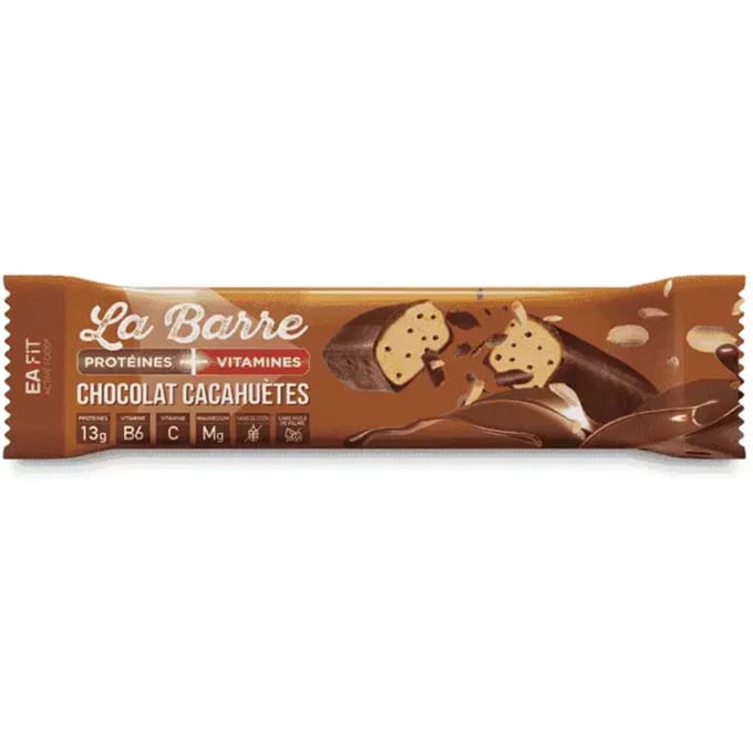 Eiwit- en vitamine-repen EA Fit Chocolat Cacahuètes