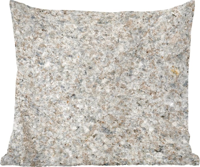 Sierkussens - Kussentjes Woonkamer - 60x60 cm - Graniet - Wit - Grijs - Steen - Textuur