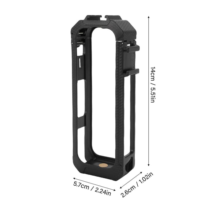 Magnetisch Beschermend Frame voor Camera Geschikt voor Insta360 X5 Camera Snelontgrendelende Plastic Kooi met black