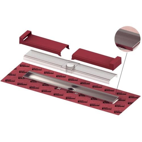 TECEdrainline-Evo shower drain with wall tile support 100 cm 601003