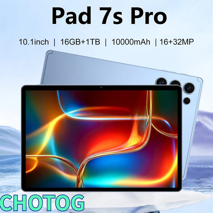 Chotog 2026 Hot Original Tab PC Pad 7S Pro Kindertablet Android 10000mAh Batterij 10.1 Inch Tablets 4G 5G Dual SIM Wereldwijde Versie Tablet 22GB+2TB Tab
