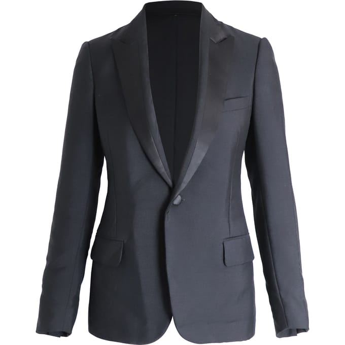 Dior Eenzijdig Blazer in Zwarte Wol