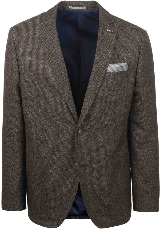 Suitable Colbert Leek Structure Bruin - Maat 52 - Heren blazer