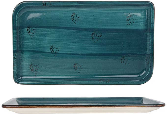 By Bone Serveerschaal - Harmony Tropical - Porselein - 24x15 cm - set van 2