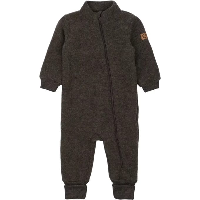 Geribde baby romper van wol Mikk-Line