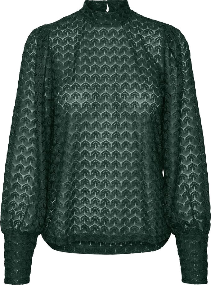 VERO MODA - VMBECCA LS HIGH NECK LACE TOP JRS NOOS - Dames - Blouses