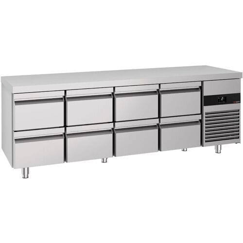 GGM Gastro Kühltisch PREMIUM - 2330x700mm - mit 8 Schubladen