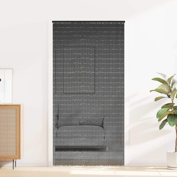 vidaXL Insectengordijn 100x220 cm bamboe donkergrijs