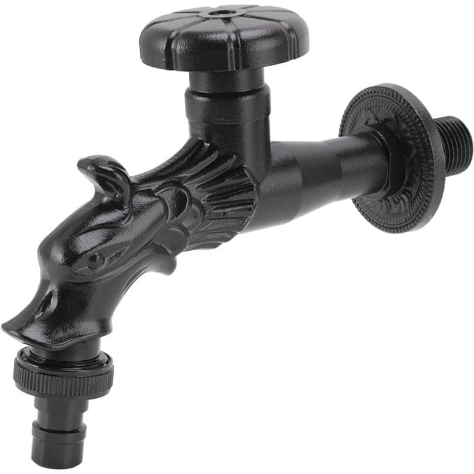 Robinet d'évier de salle de bain en cuivre antique efficace polyvalent gravé robinet rétro pour salle de bain gray