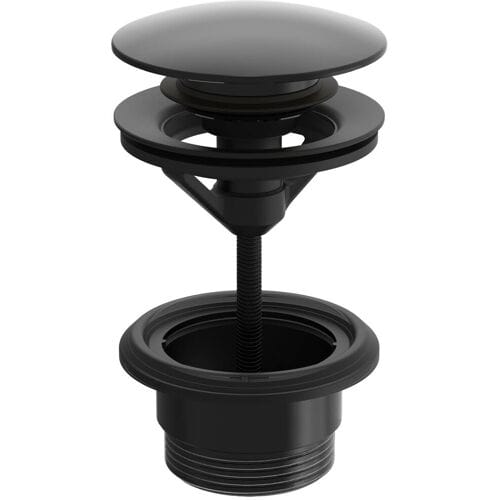 Hansa Toebehoren - Push-open afvoerplug 1 1/4, mat zwart 0764010033