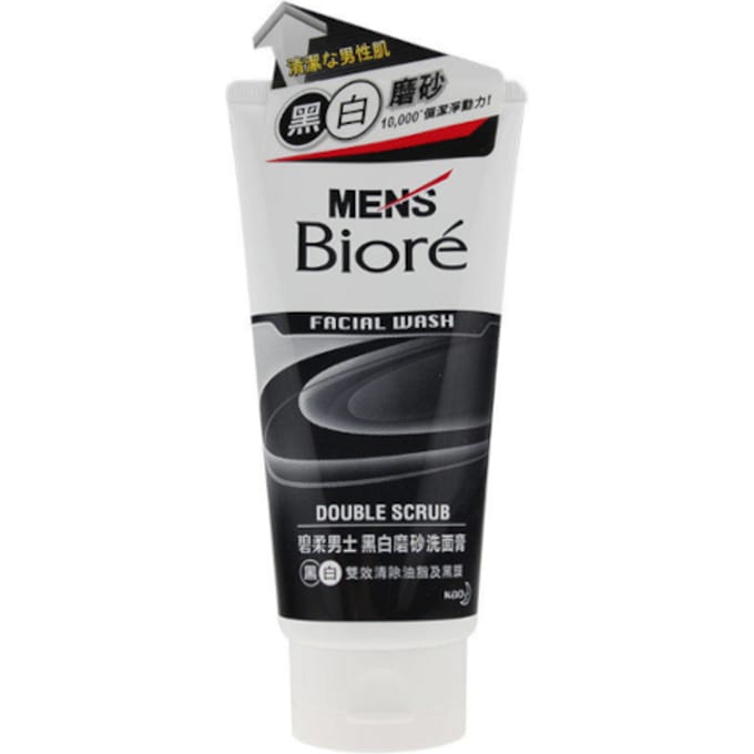 Kao - Men's Biore Facial Wash Double Scrub - 100g