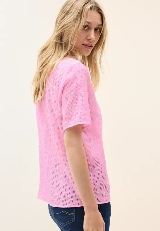 Blouse shirt met textuur