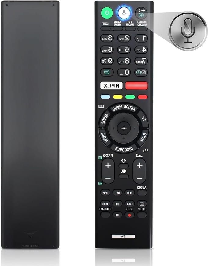 Vervangende Bluetooth afstandsbediening met spraakbesturing voor 4K UHD LED LCD HD Smart TV's en Bravia TV's