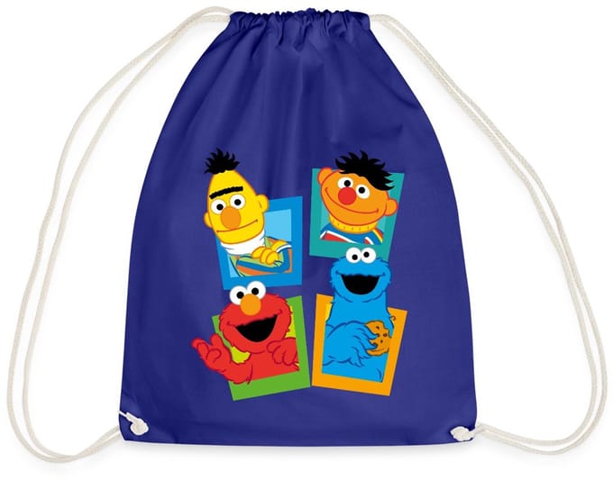 Sesamstraat Bert Ernie Elmo Koekiemonster Gymtas