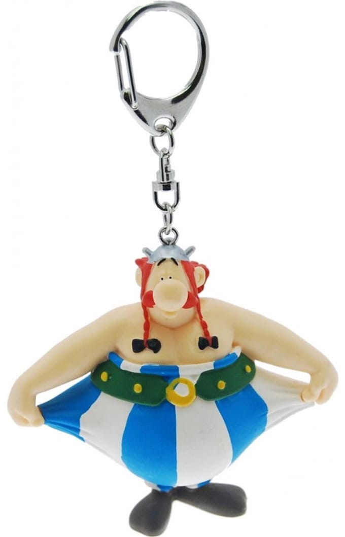 Plastoy - Astérix - Sleutelhanger Obélix die zijn broek vasthoud
