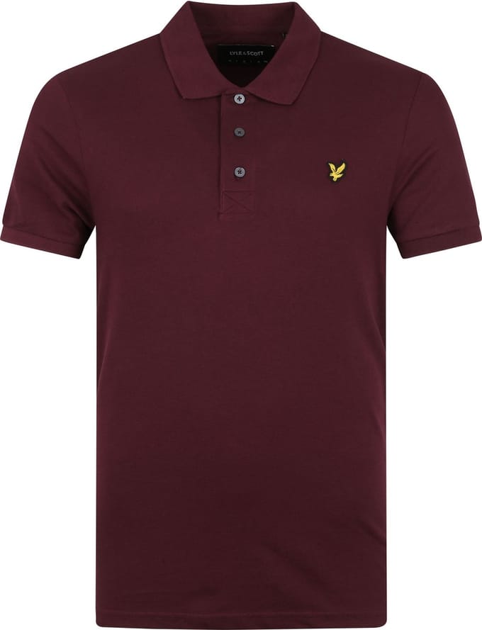 Lyle and Scott Polo Burgundy - Maat L - Heren