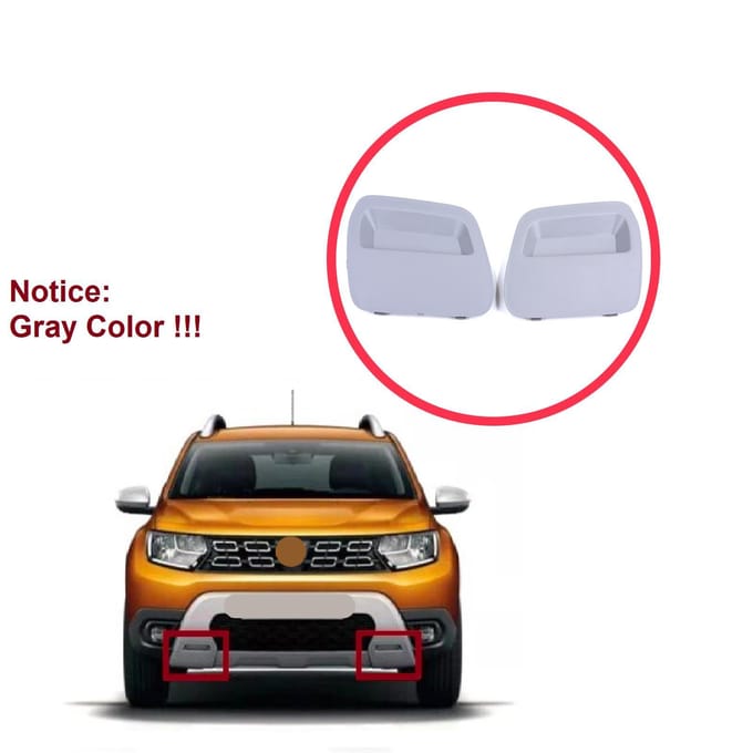 BSP1196 Voorbumper Sleepoog Haak Afdekkap Set Grijs voor Renault Dacia Duster MK2 HM 2017-2023 511802392R