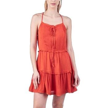 Superdry Vintage Broderie Cami Jurk Rood S Vrouw