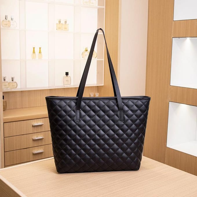 Grote Dames Schoudertas Dames Tas Moeder Tas Geborduurde Tote Bag black